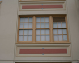 Closer view of the restored windows
