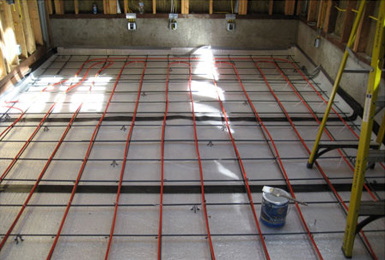Radiant floor installation