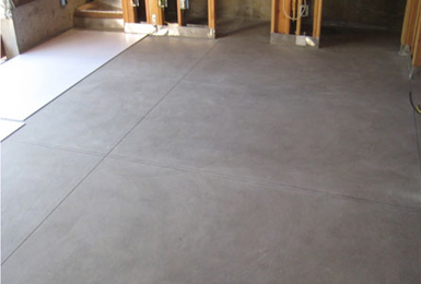 Finished concrete floor